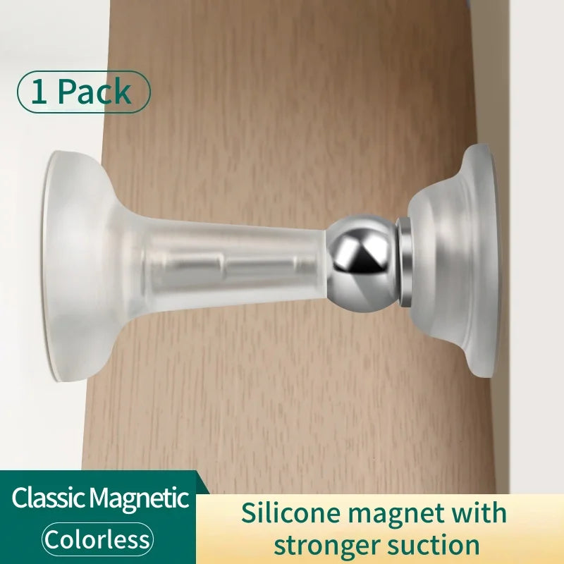 No-Drill Silicone Door Stopper – Suction Floor & Wall Guard