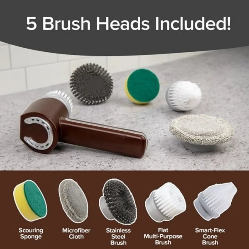 Electric Handheld Spin Scrubber – Kitchen & Bathroom Cleaning Brush
