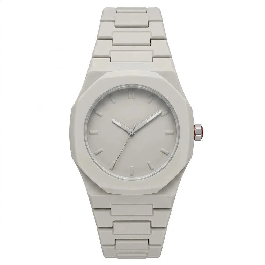 Nixie Octagonal Comic Quartz Watch – Unisex Line Art Style