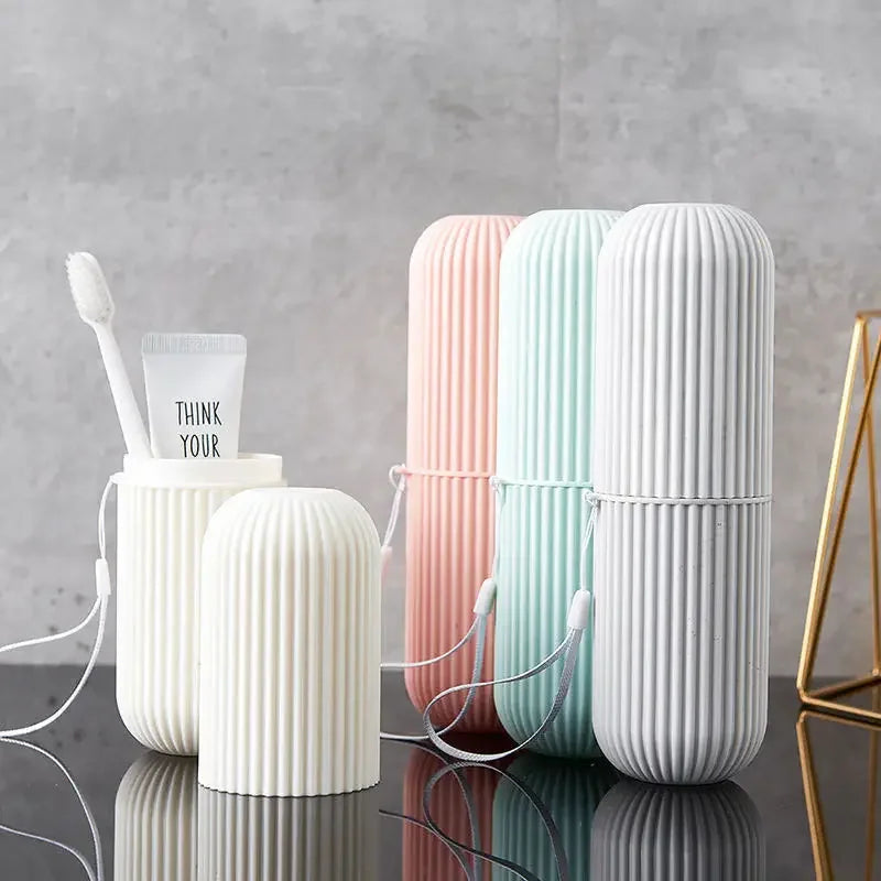 Portable Toothbrush & Toothpaste Travel Case Holder Box