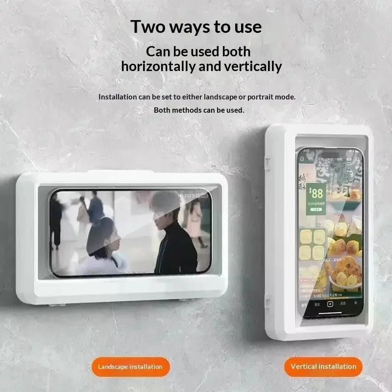 360° Waterproof Shower Phone Holder – Anti-Fog Touch Case