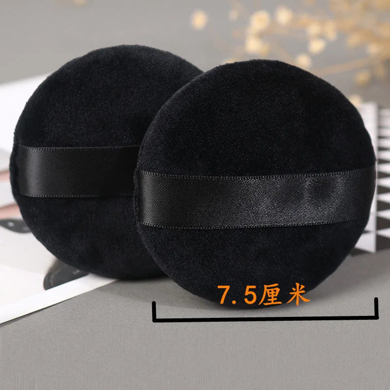 Black Velvet Powder Puffs Ultra Soft Flocking 2/3 Pack