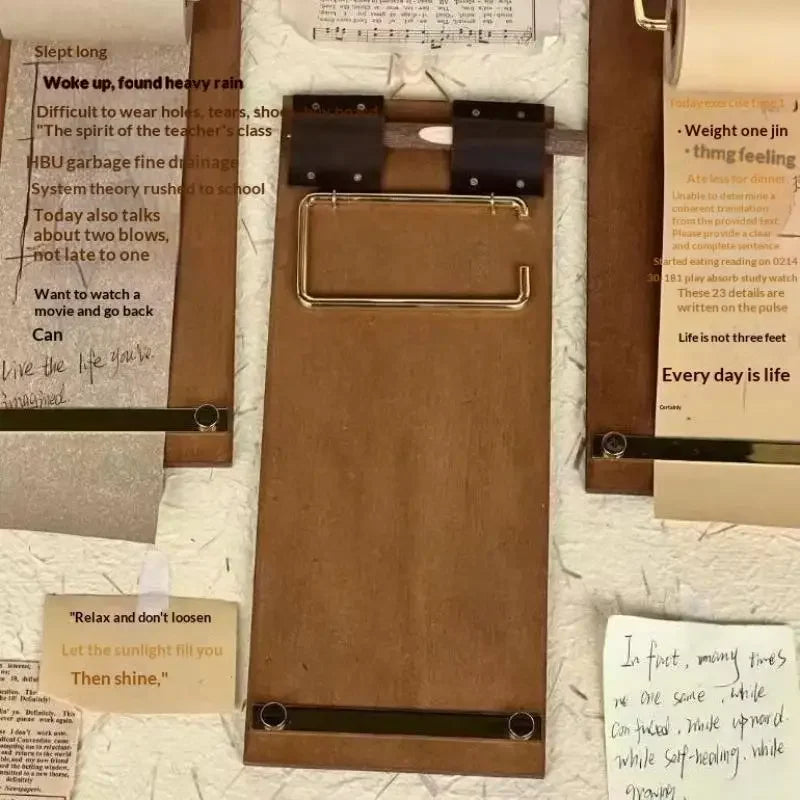 Vintage Kraft Paper Roll Clipboard Set – Refillable Writing Pad