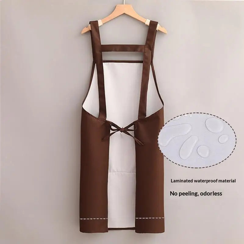 Waterproof PVC Apron for Women & Men | Zippered Pocket