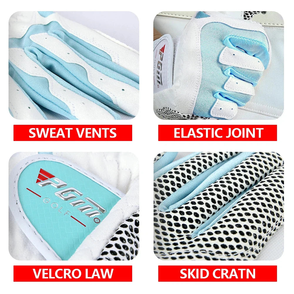 Women's Microfiber Golf Gloves – Breathable Non-Slip Pair