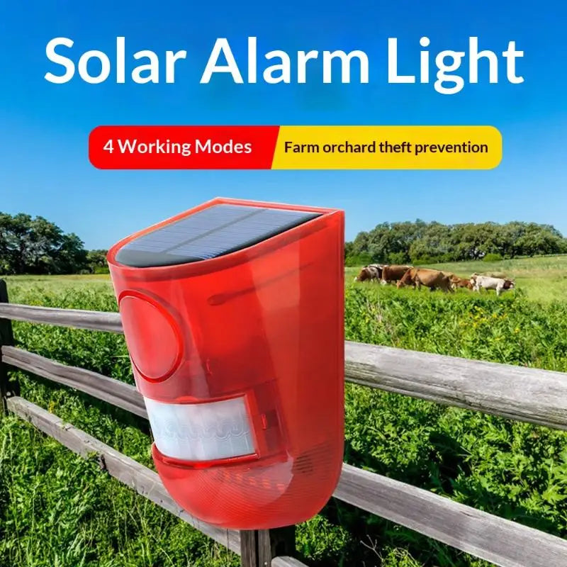 Solar Motion Alarm Light – Siren, Strobe & Animal Deterrent IP65