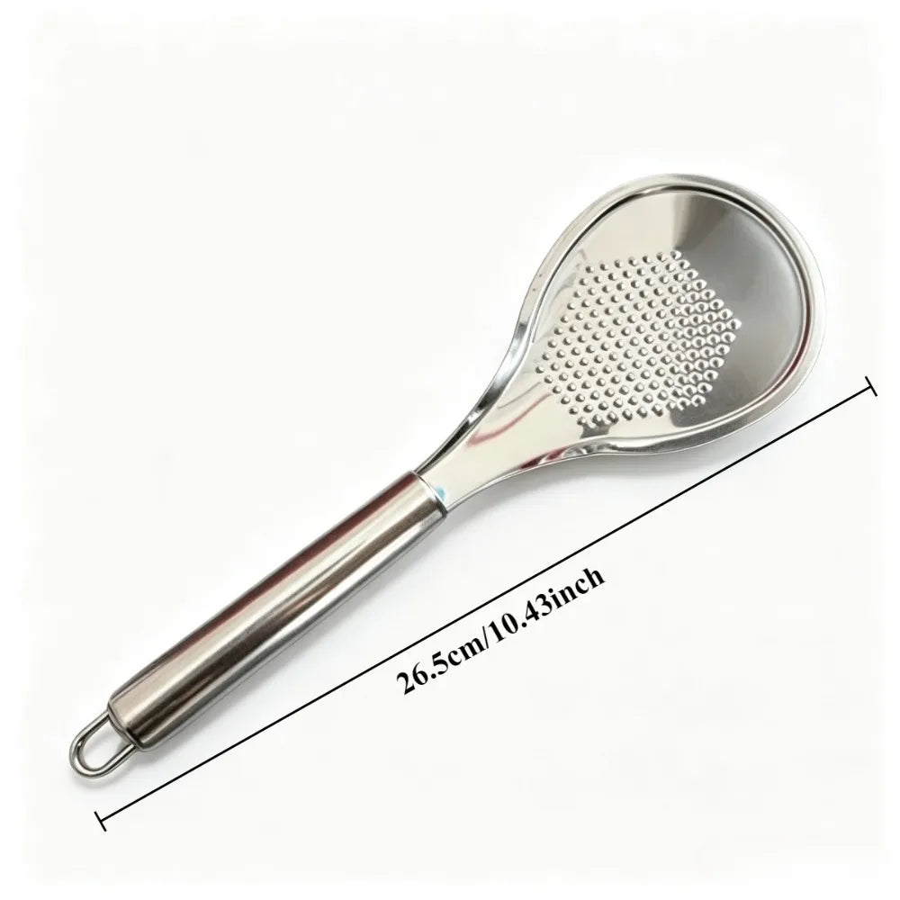 Stainless Steel Garlic Grater Masher Spoon | Kitchen Tool