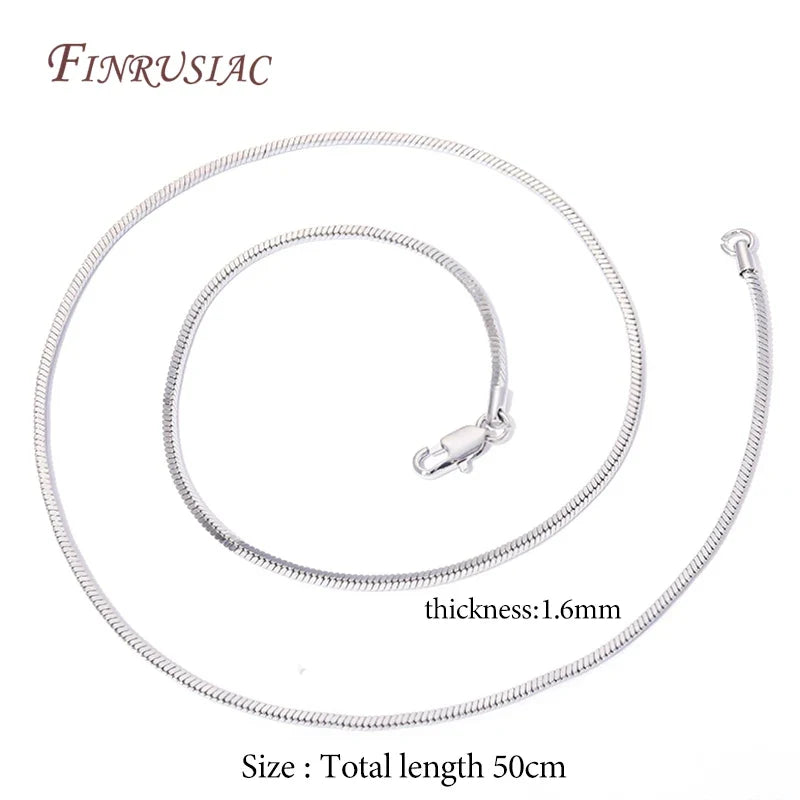 18K Gold Plated Snake Chain Necklace 50CM – Unisex DIY Jewelry