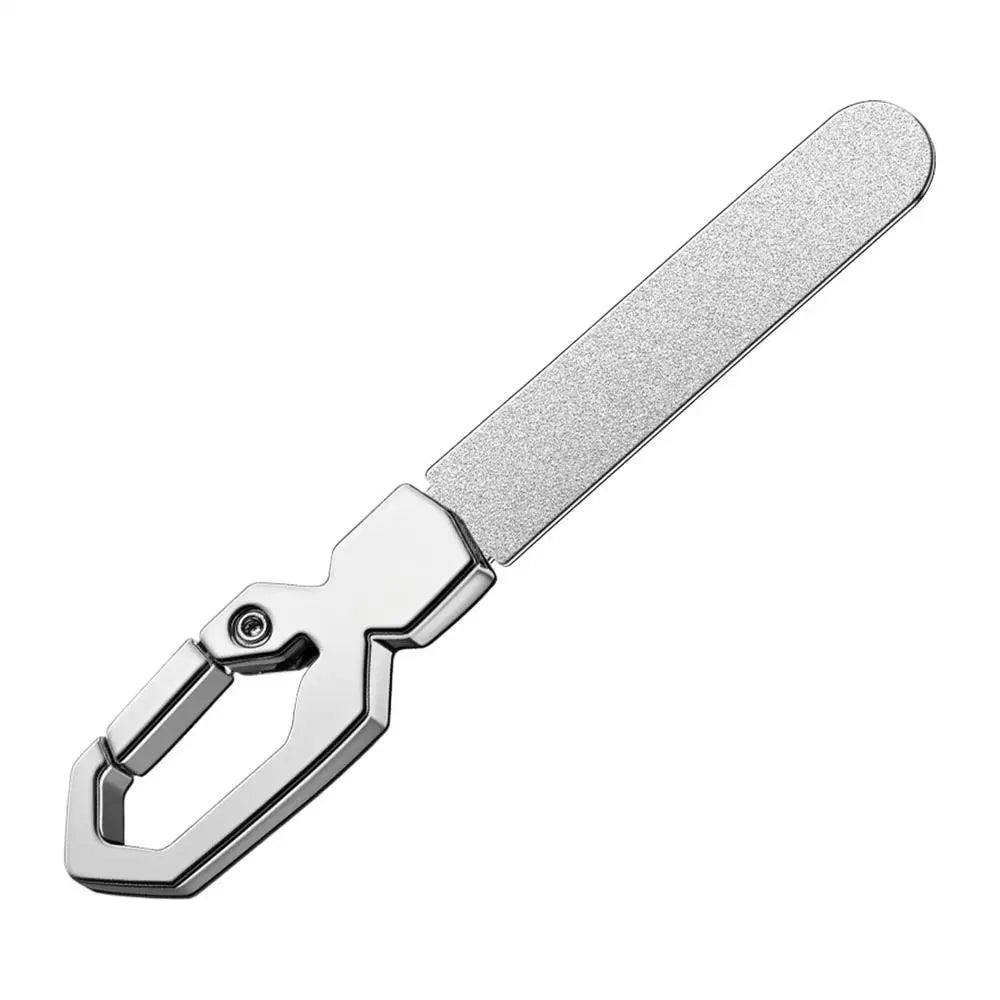Stainless Steel Double-Sided Metal Nail File with Keychain
