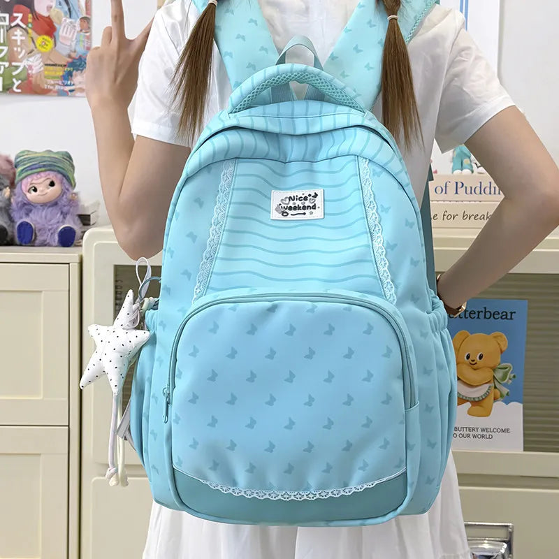 Nixie Butterfly Backpack – Large Capacity Cute School Bag