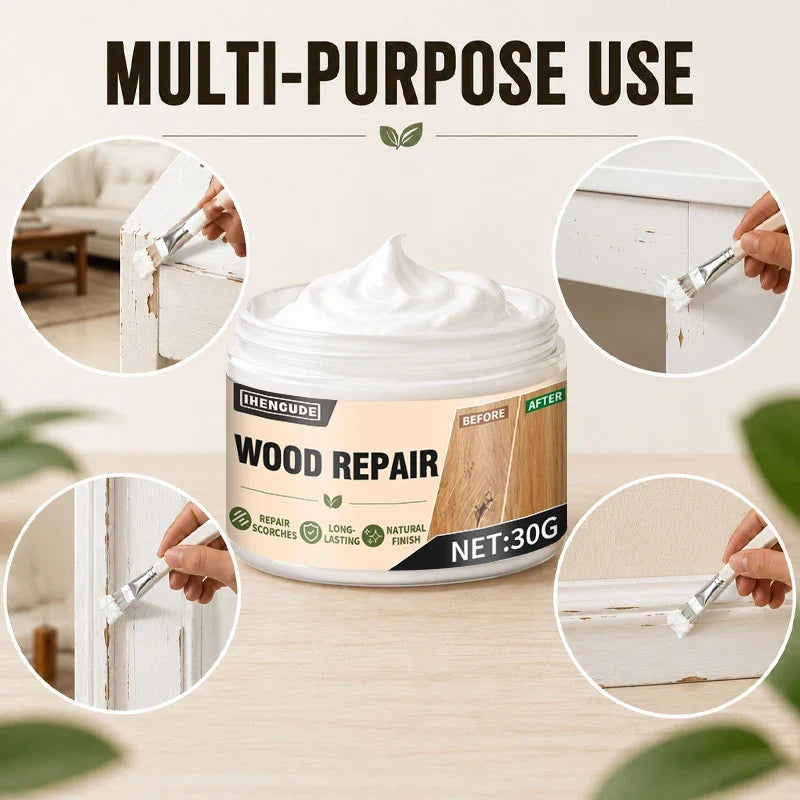White Wood Repair Putty – Furniture Scratch & Gap Filler