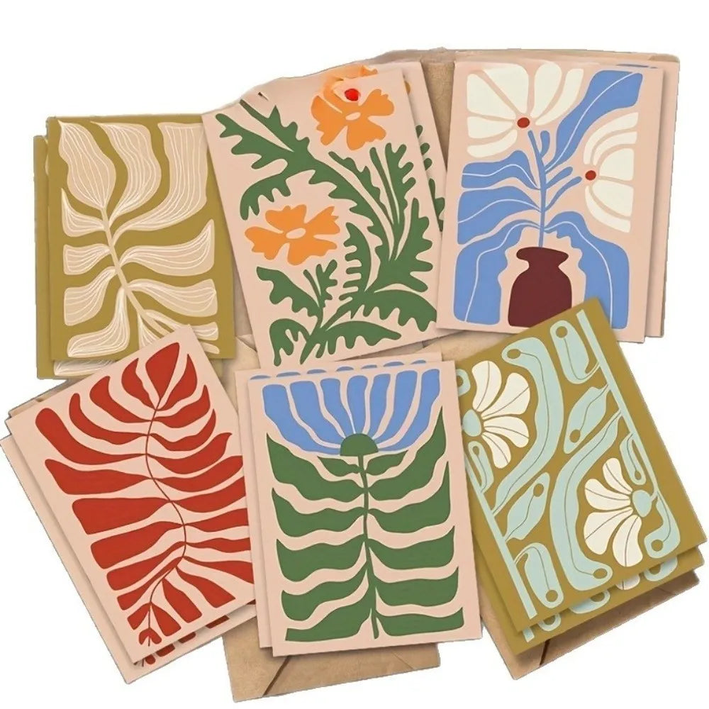 Boho Floral Thank You Cards with Envelopes — 12 or 24 Pack