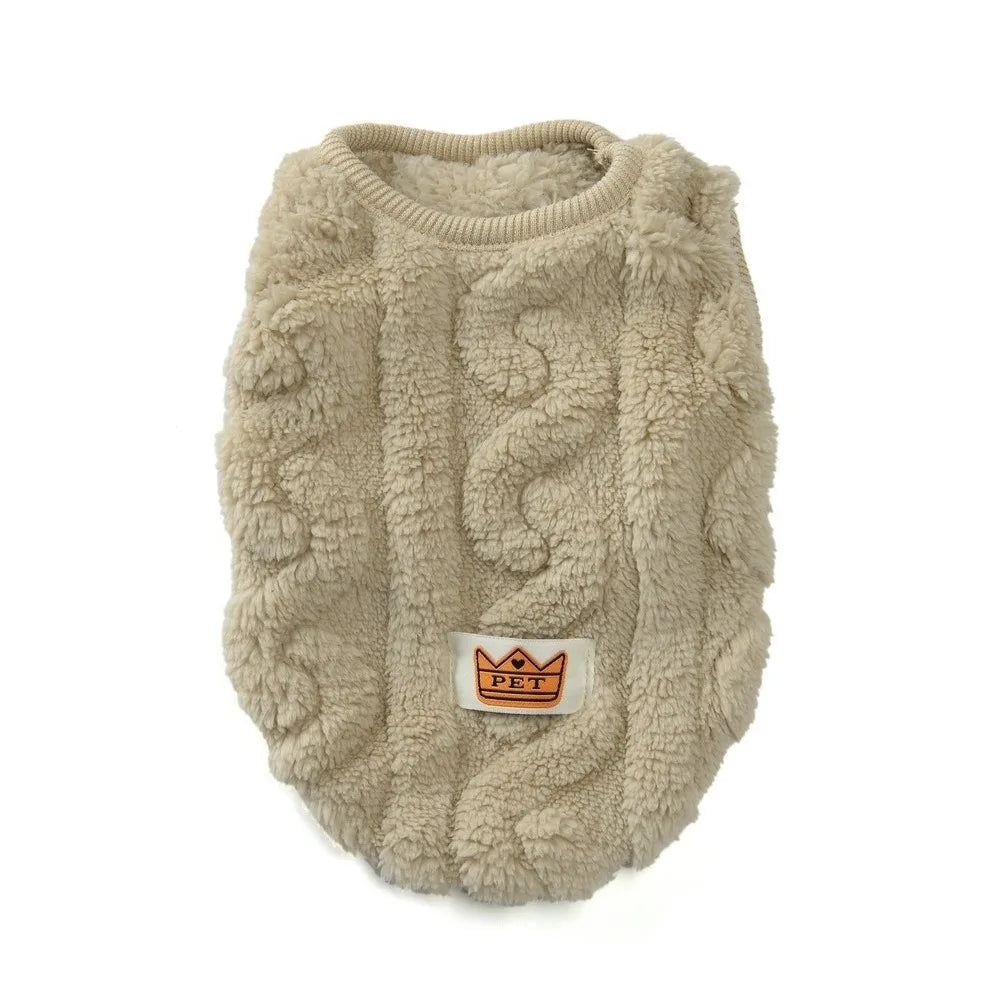 Winter Fleece Dog Vest Jacket – Cute Coat for Small Dogs & Cats