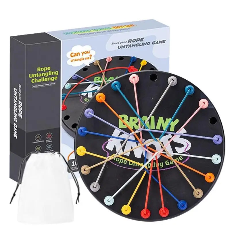 Colorful Rope Knot Puzzle Board Game – Kids & Adults