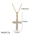 Women's Gold Cross Pendant Necklace – Stainless Steel Choker