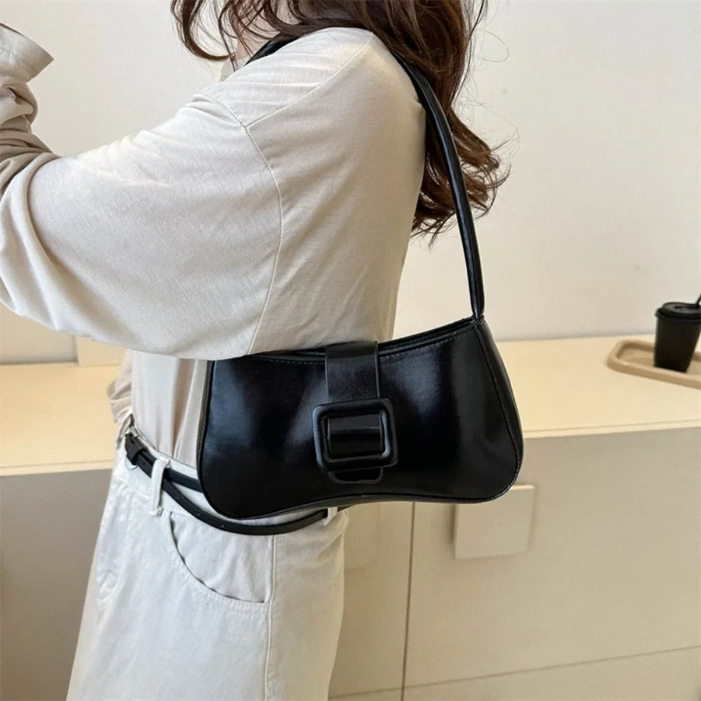 Women's PU Leather Underarm Shoulder Bag | Casual Sling Tote