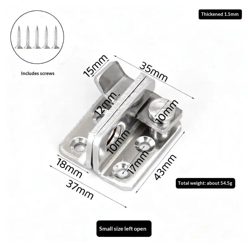Heavy Duty Stainless Steel Slide Bolt Door Lock & Flip Latch