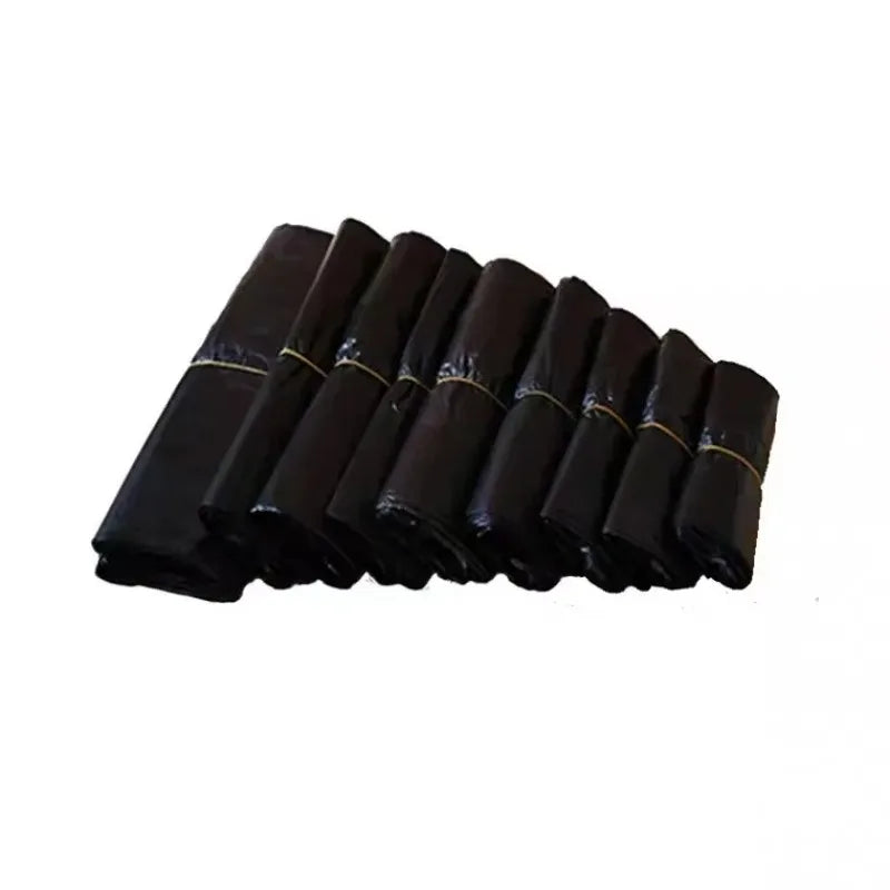 100pcs Black Heavy Duty Vest Poly Bags – Thick Carry Pouches