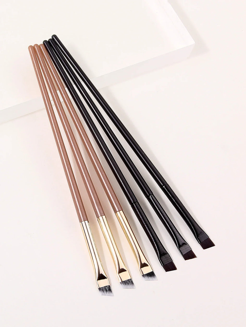 Ultra Thin Blade Eyeliner & Eyebrow Brush Set – 6 Pcs