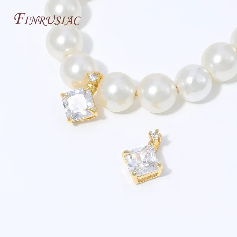 18K Gold Plated CZ Birthstone Charm – DIY Bracelet & Necklace