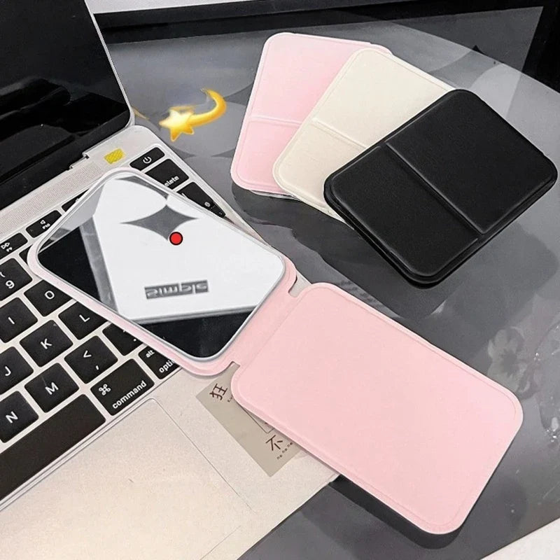 Portable Folding HD Makeup Mirror with Desktop Stand – Mini Travel