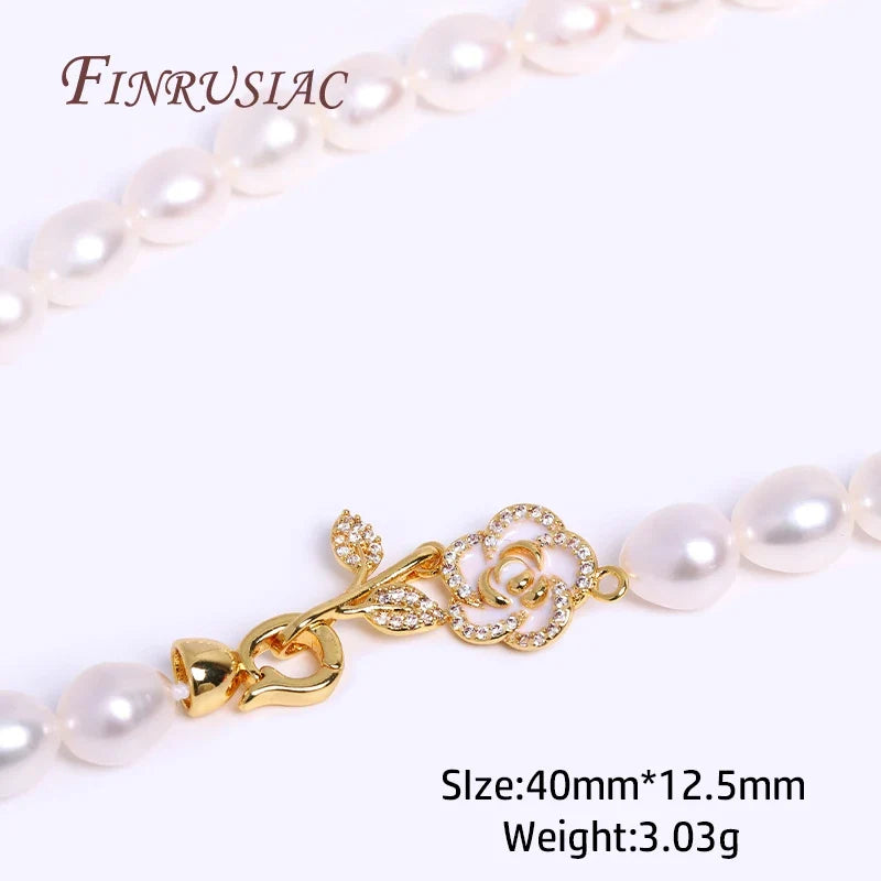 18K Gold Plated Zircon Bead Clasp | DIY Necklace Jewelry