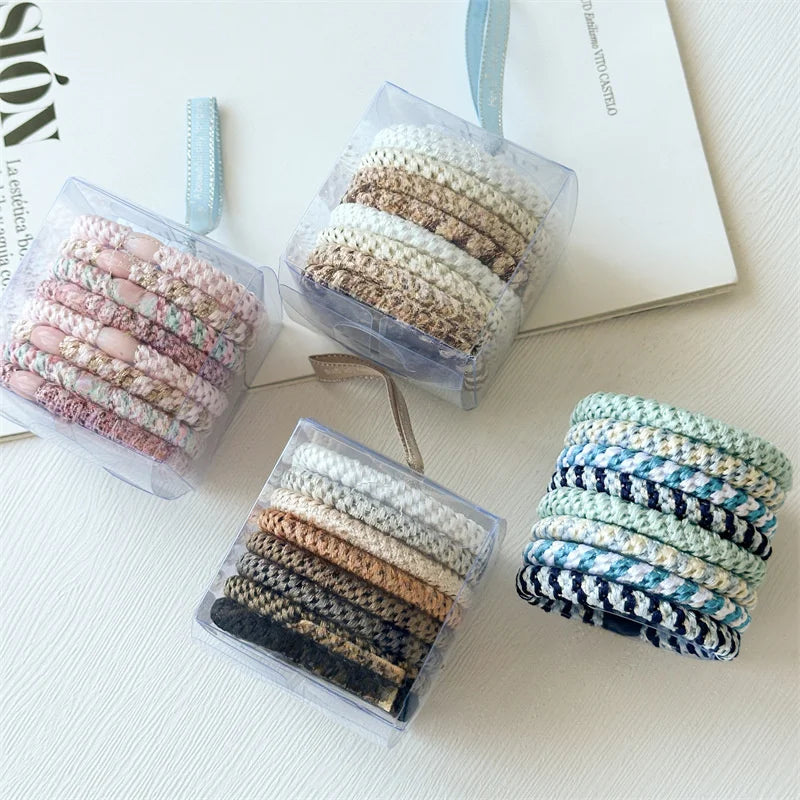 8-Pack Colorful Elastic Hair Ties for Ponytails & Hairstyles