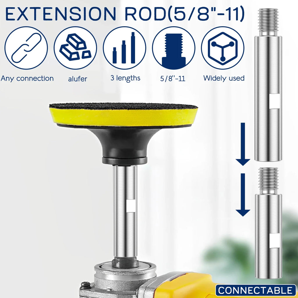 3Pcs M14 Angle Grinder Extension Rods 75/100/140mm Adapter