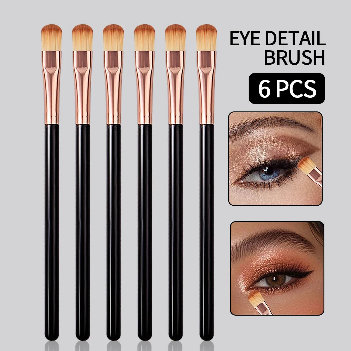 6-Piece Precision Eye Detail Brush Set – Mini Makeup Brushes