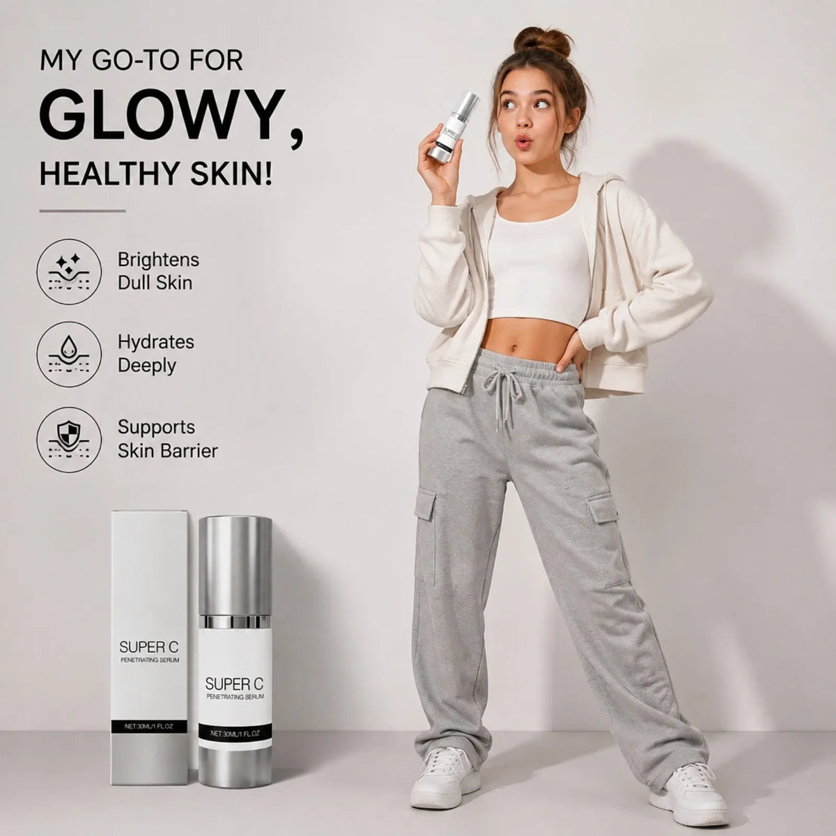 Vitamin C Facial Serum – Hydrating, Firming & Smoothing