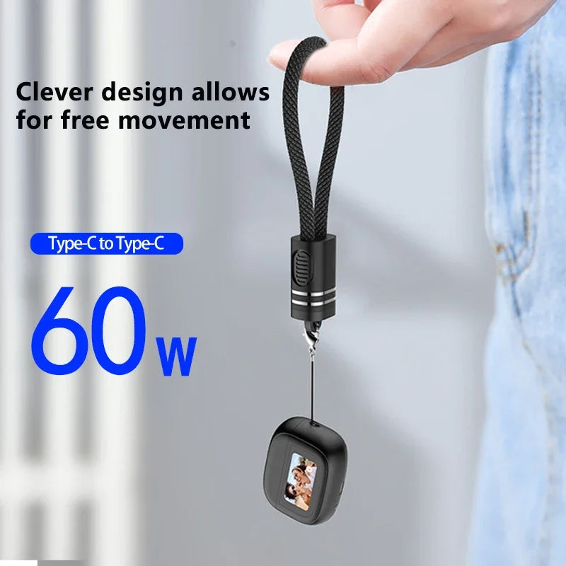 PD 60W Short USB-C Fast Charging Cable 18cm – iPhone & Android
