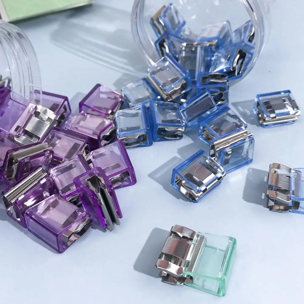 Transparent Push Clips with Storage Case | 20 or 40 Pcs