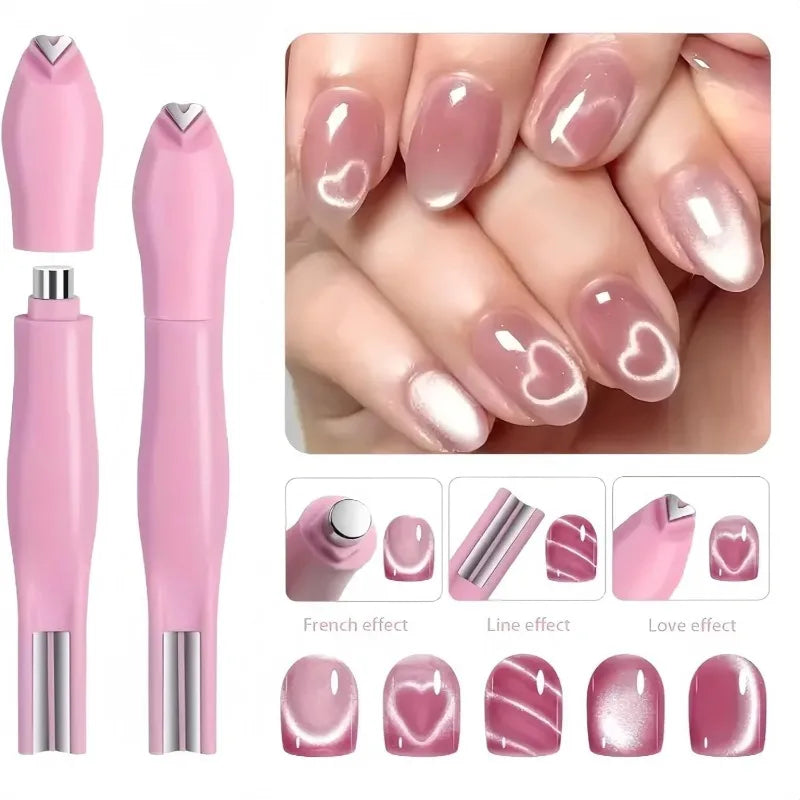 Heart-Shaped Cat Eye Magnetic Nail Art Tool | DIY Manicure