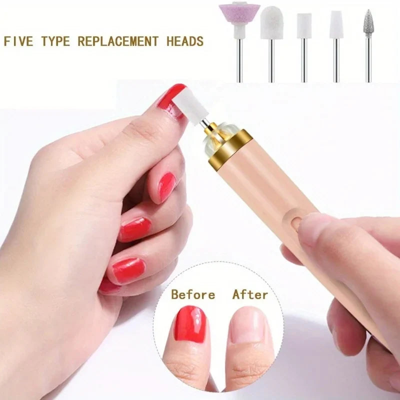 5-Pack Nail File Replacement Heads for Electric Nail Drill