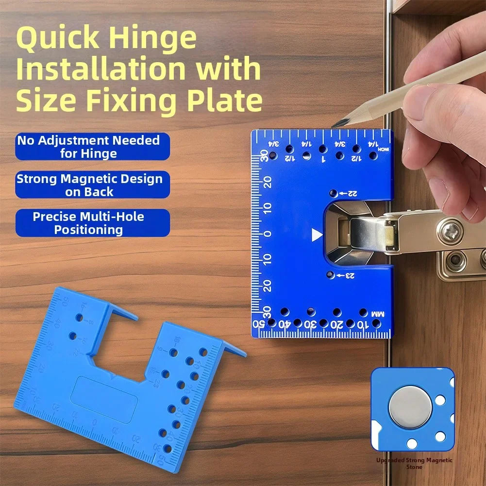 Magnetic Hinge Fixing Plate Tool – Cabinet & Door Install