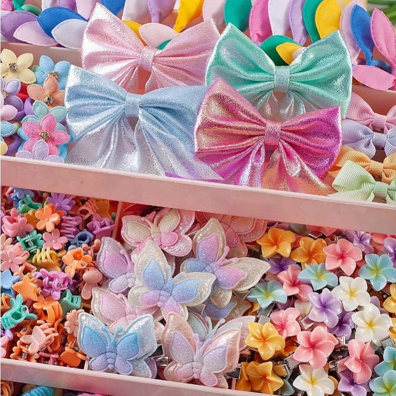 775-Piece Girls Hair Accessories Set – Bows, Headbands & Ties