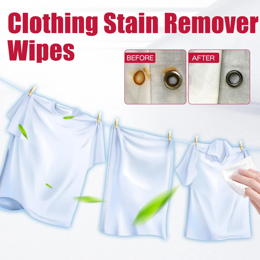 JAKEHOE Clothing Stain Remover Wipes 40 Pack | Fabric Cleaner