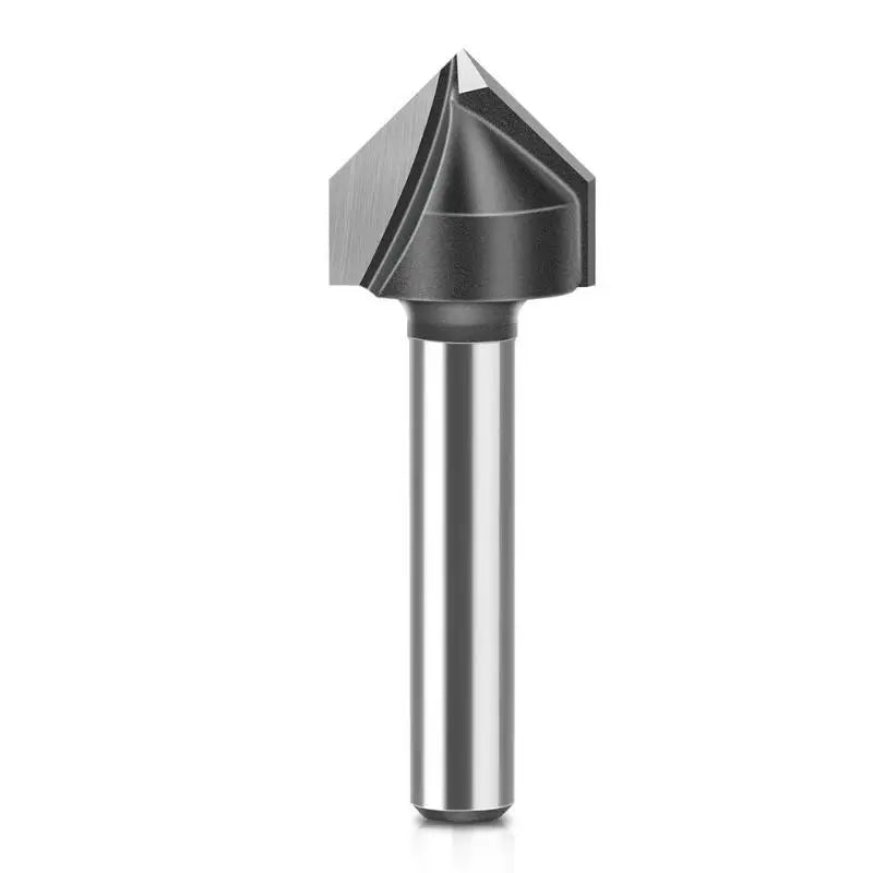90° V-Groove Router Bit 1/4" & 1/2" Shank – Wood & ACP