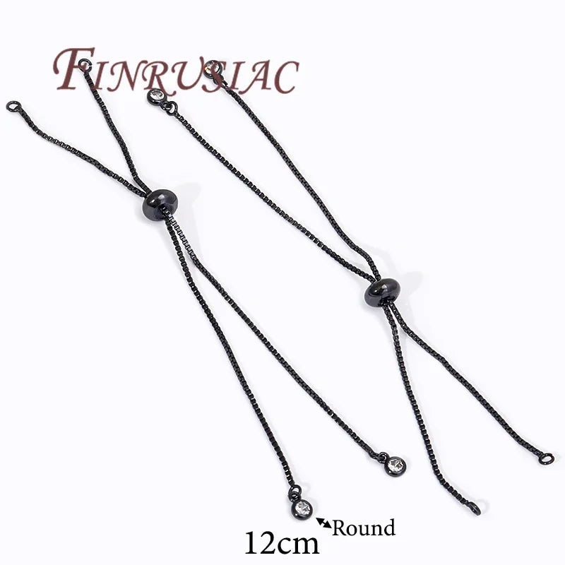 18K Gold Plated Box Chain Bracelet DIY Jewelry Making Component