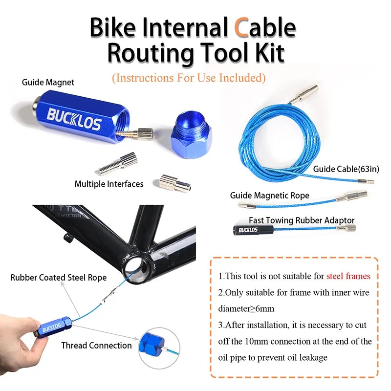 BUCKLOS Internal Bike Cable Routing Tool – MTB & Road Frames