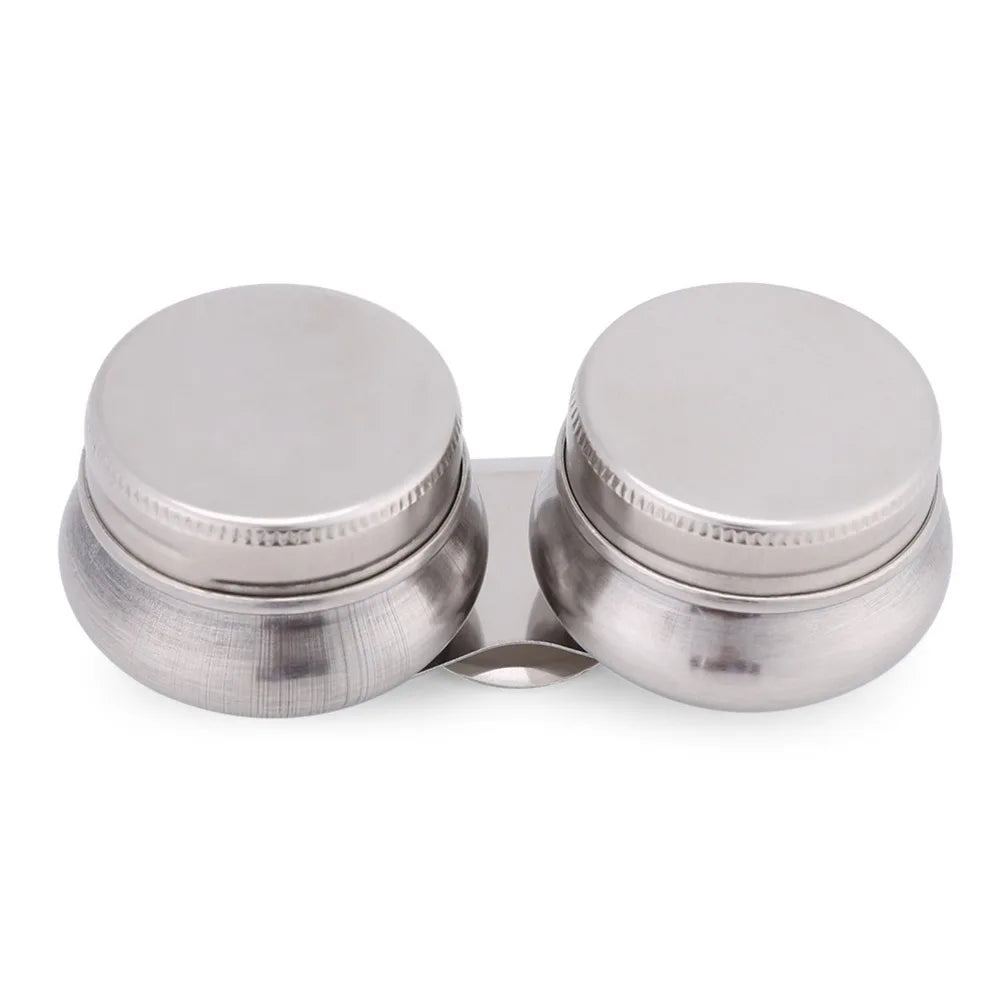 Stainless Steel Double Palette Cup with Lid | Clip-On Artist