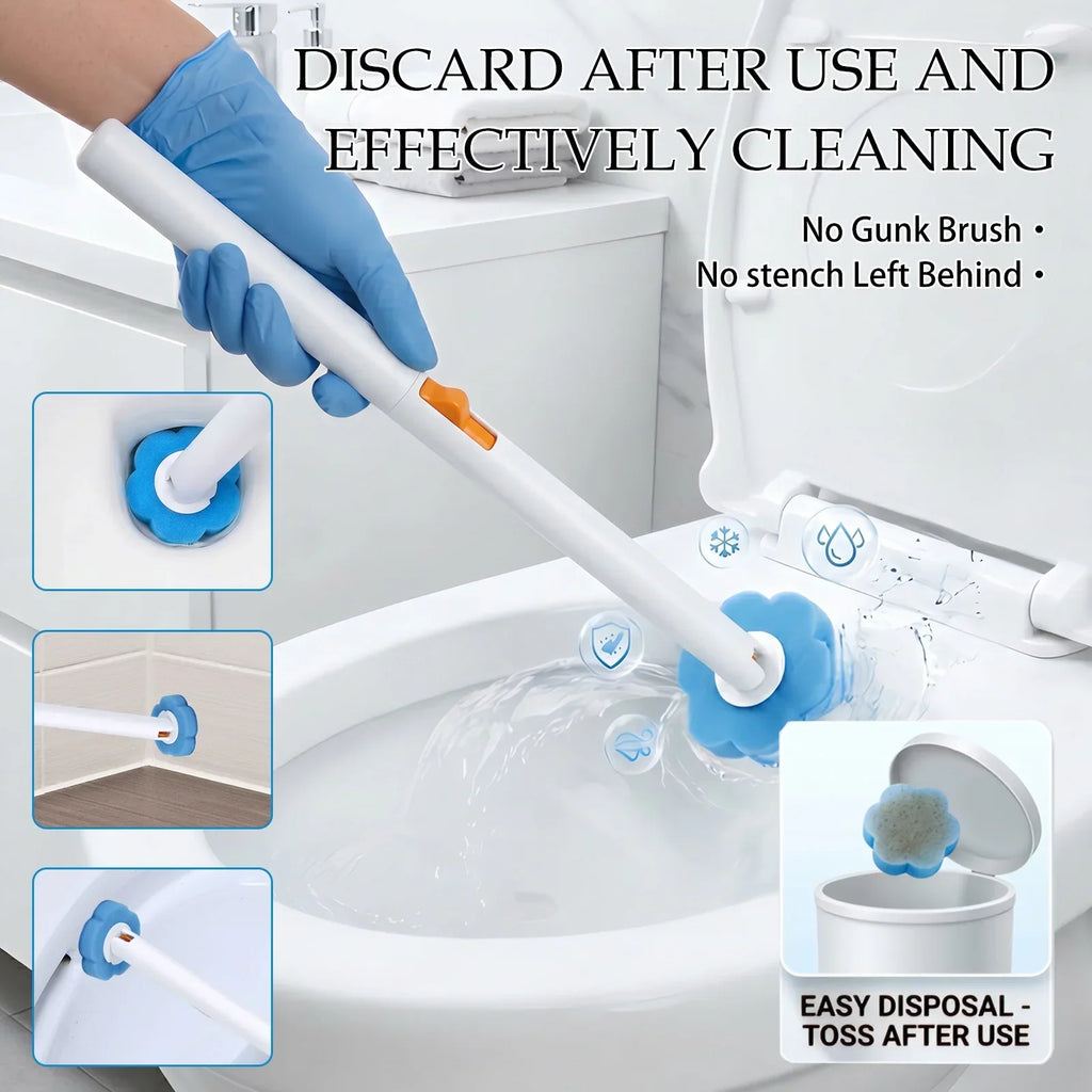 Toilet Brush Kit – 21 Disposable Heads & Wall Mount Holder