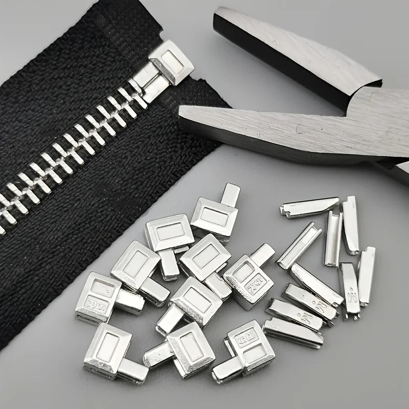 20-Piece Metal Zipper Sliders – Gold Silver Bronze Black #5