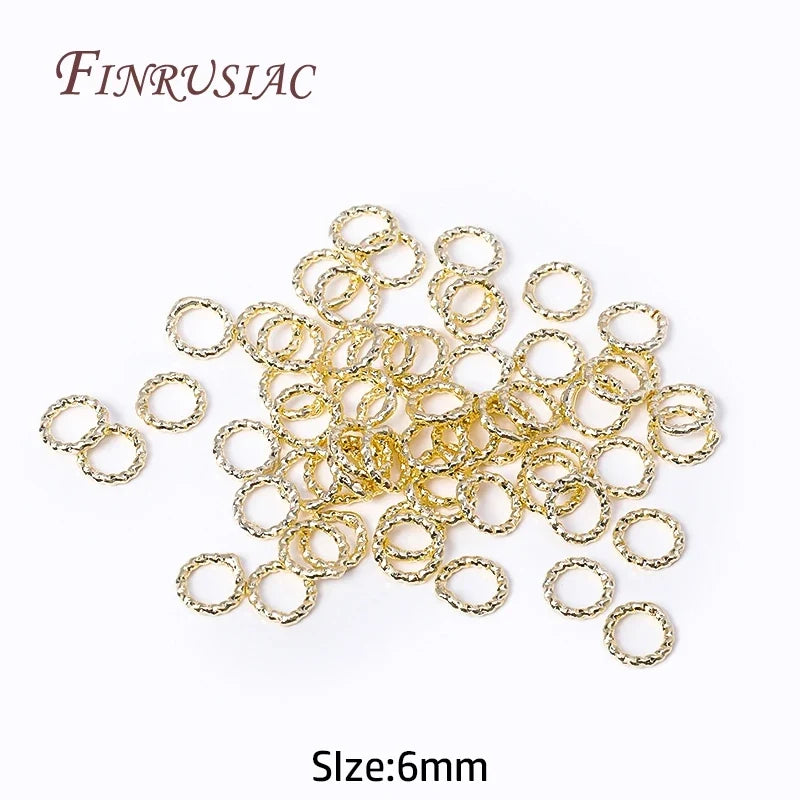 Gold Plated Round Twist Closed Ring Connectors 6–12mm | DIY