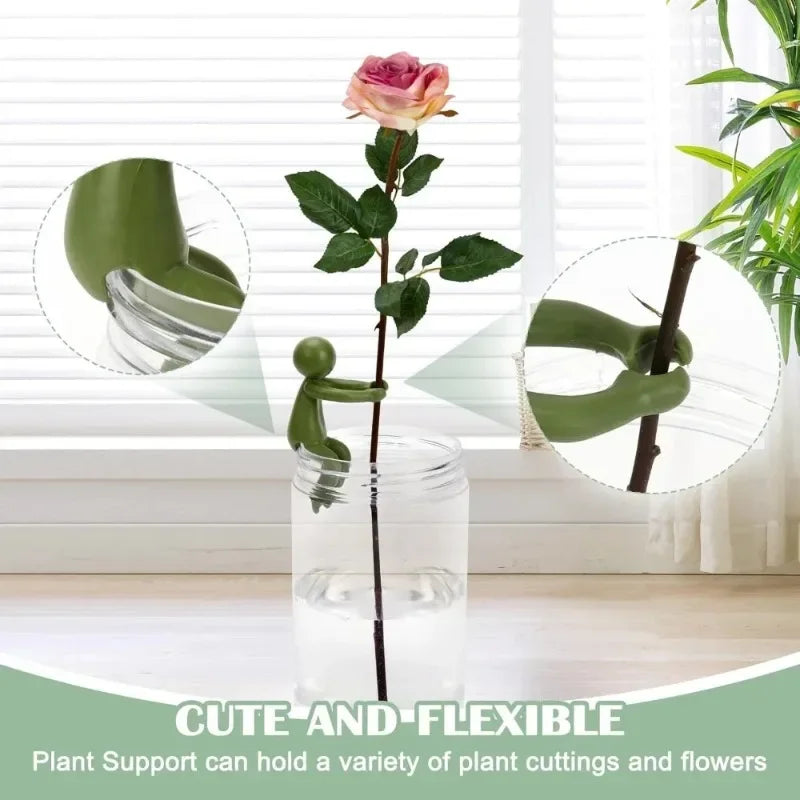 3pcs Cute Little Man Plant Support Stand – Vine & Flower Bracket