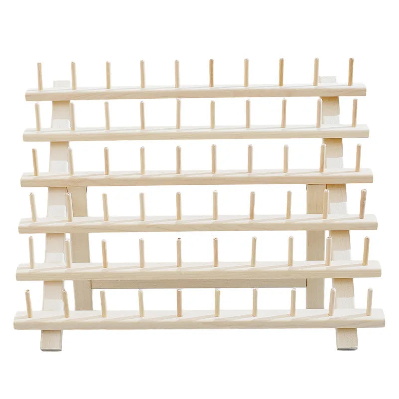 60-Spool Wooden Foldable Thread Rack – Sewing & Embroidery