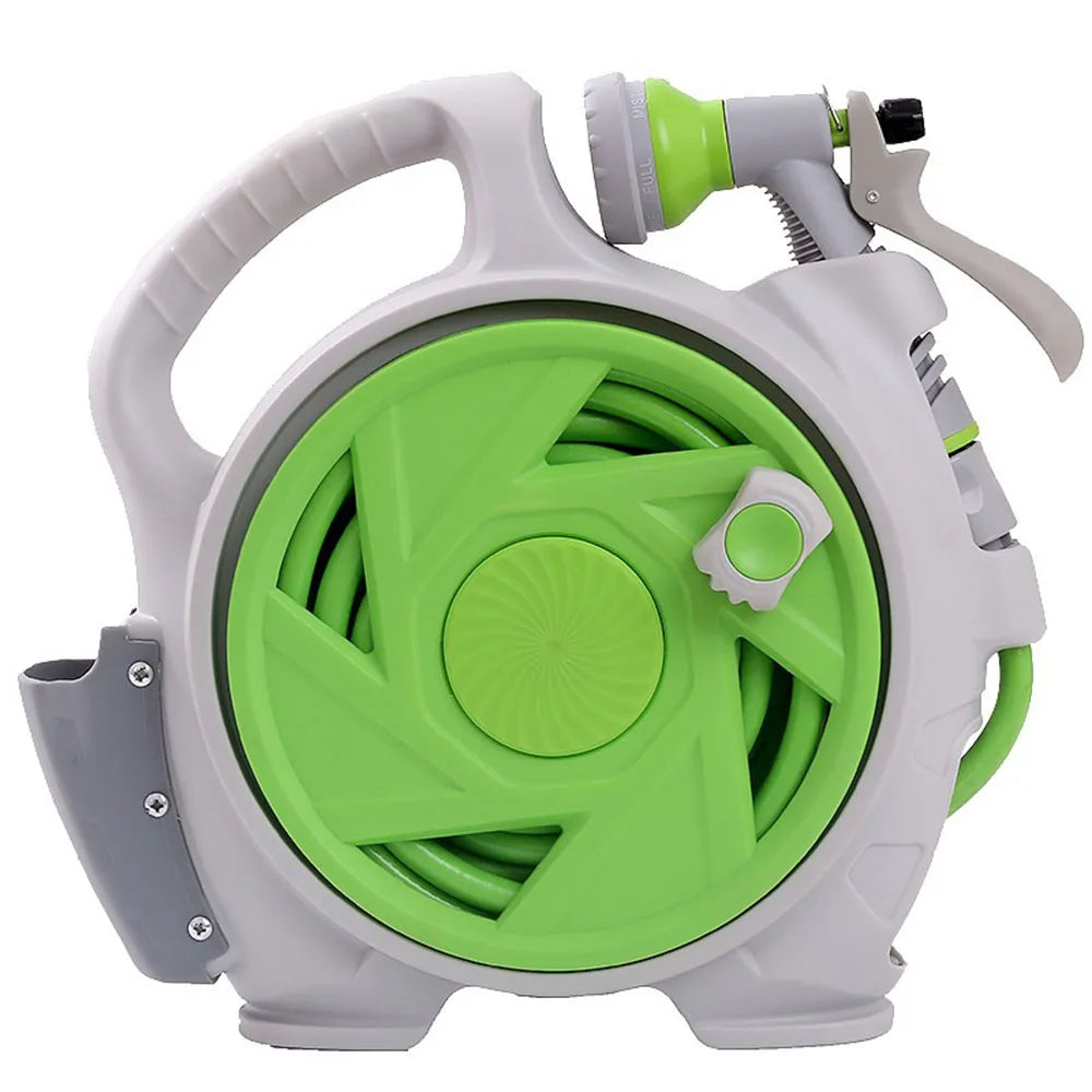 Portable Mini Garden Hose Reel Cart – 15M Water Pipe Winder