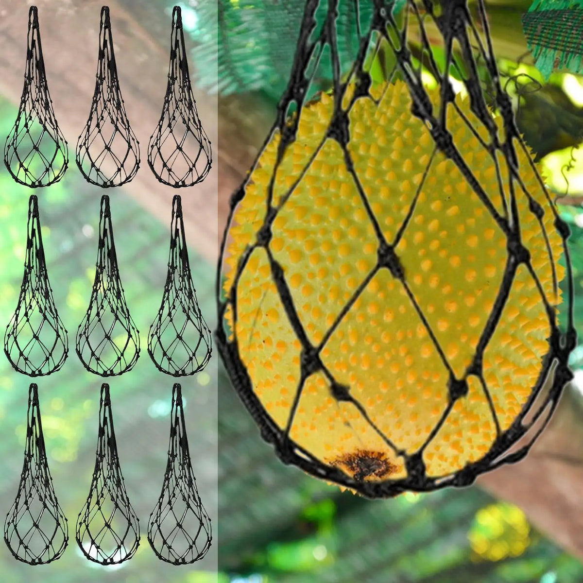 10-Pack Watermelon Hammock Nets – Vertical Garden Fruit Sling Bags