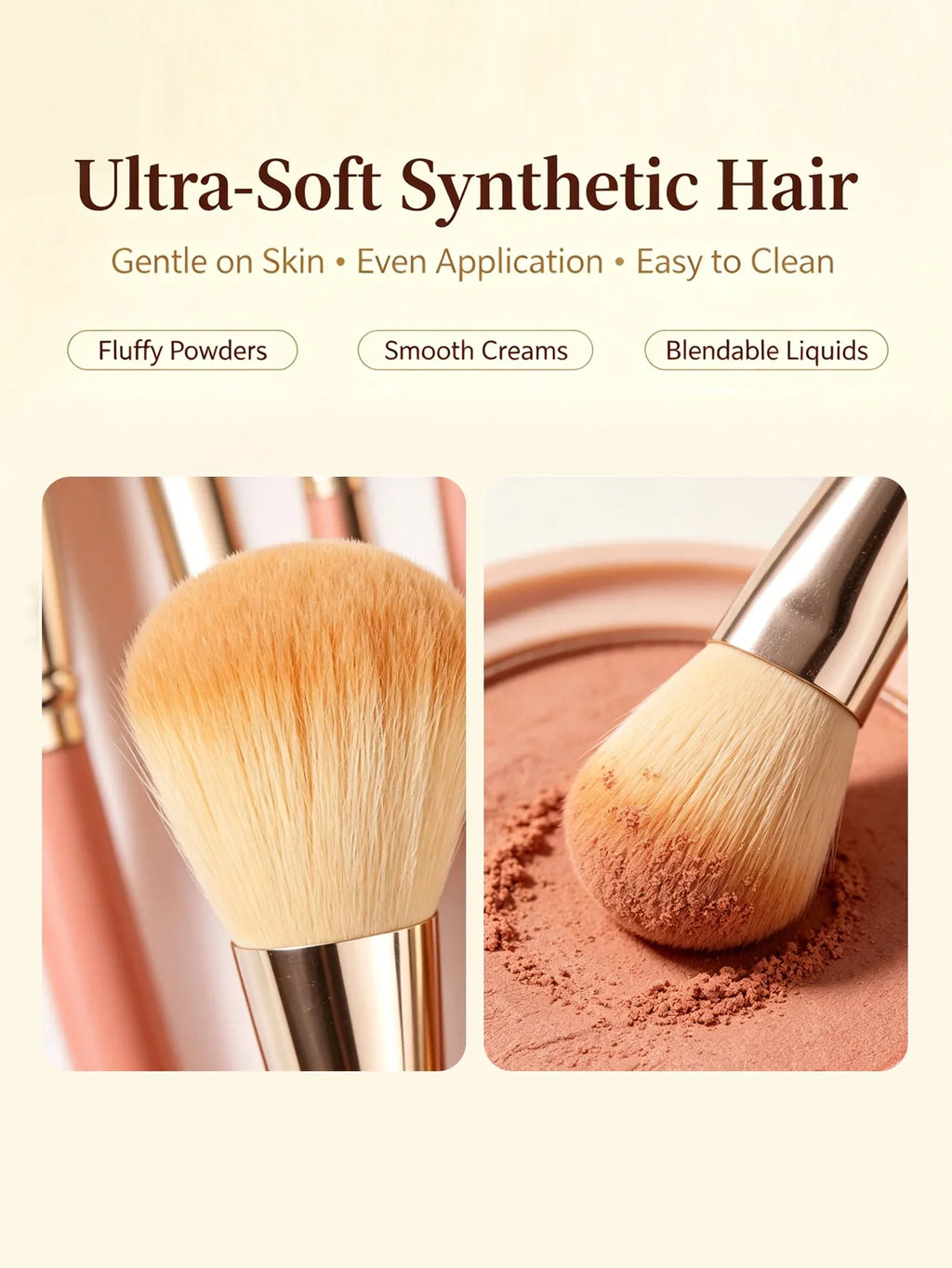 13-Piece Soft Fluffy Makeup Brush Set – Foundation & Eyeshadow