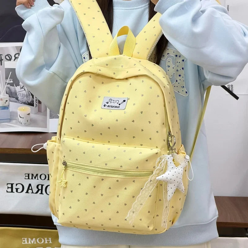 Japanese Candy Color Backpack – Lightweight High Capacity School Bag